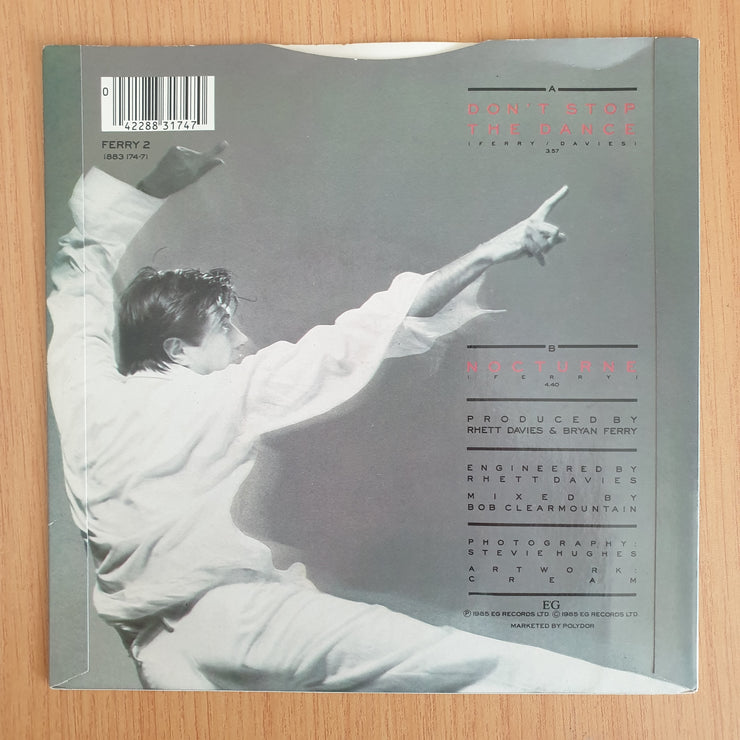 Bryan Ferry – Don't Stop The Dance - Vinyl 7” Record  (VG+) (Aryeh)