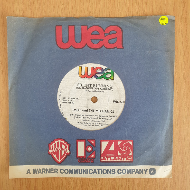Mike & The Mechanics – Silent Running (On Dangerous Ground) / All I Need Is A Miracle - Vinyl 7” Record  (VG+) (Aryeh)