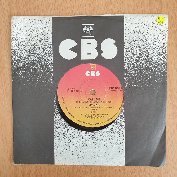 Spagna – Call Me - Vinyl 7” Record  (VG+) (Aryeh)