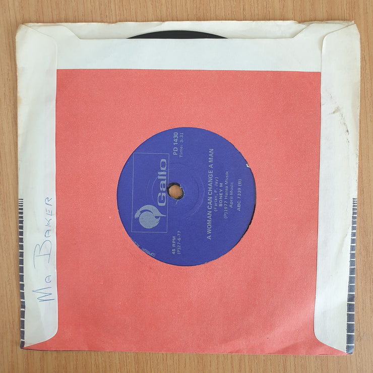 Boney M. – Ma Baker / A Woman Can Change A Man - Vinyl 7” Record  (VG+) (Aryeh)