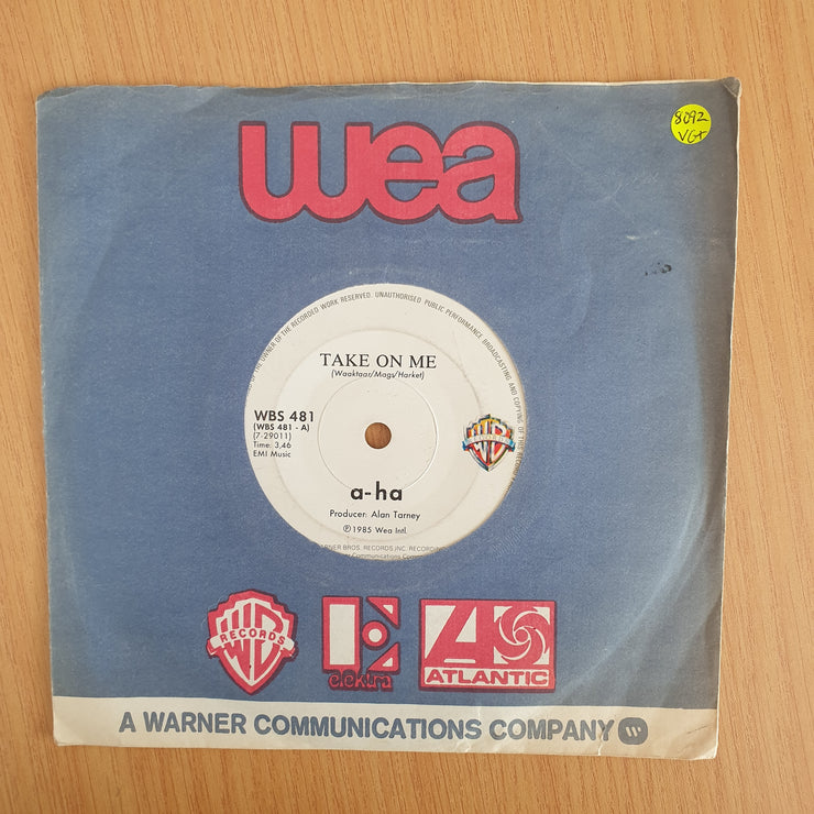 a-ha – Take On Me - Vinyl 7” Record  (VG+) (Aryeh)