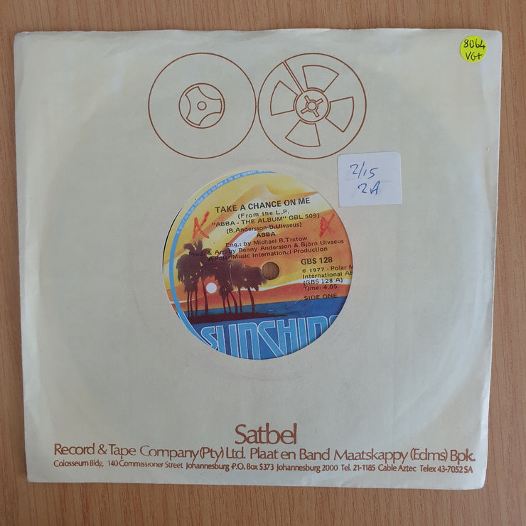 ABBA – Take A Chance On Me / I'm A Marionette - Vinyl 7” Record  (VG+) (Aryeh)