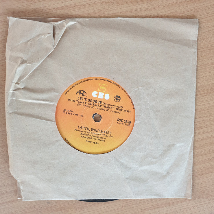 Earth, Wind & Fire – Let's Groove  - Vinyl 7” Record  (VG+) (Aryeh)