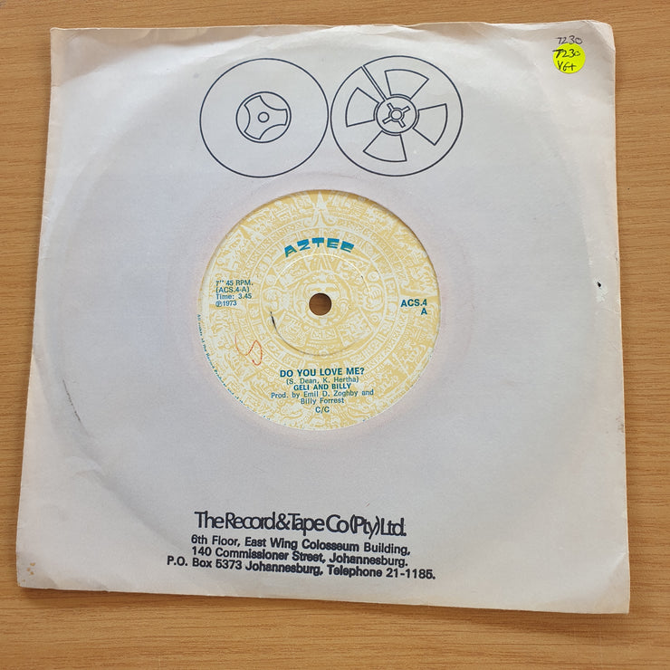 Billy Forrest And Geli – Do You Love Me? - Vinyl 7” Record  (VG+) (Aryeh)