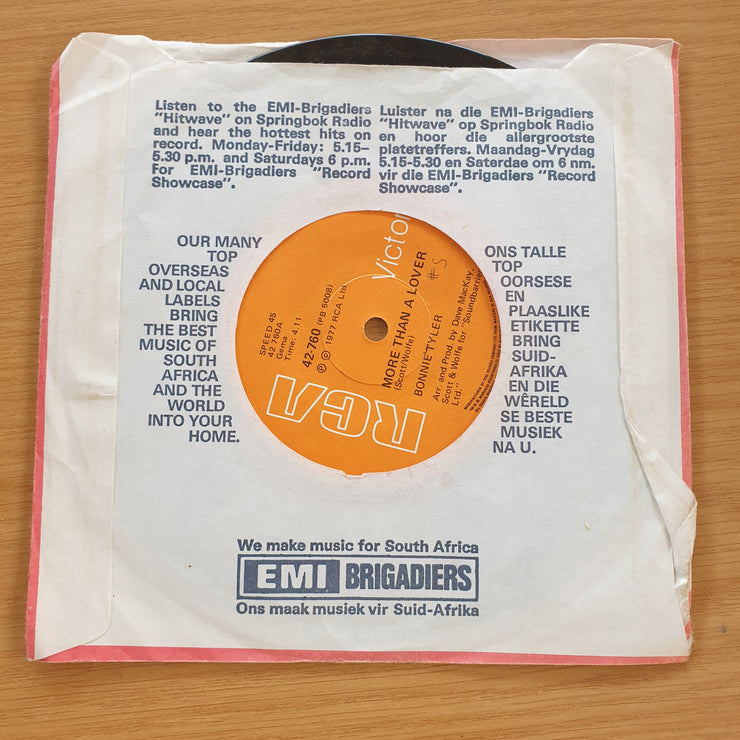 Bonnie Tyler – More Than A Lover - Vinyl 7" Record  (VG+)