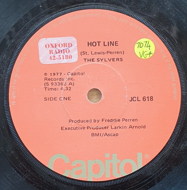 The Sylvers – Hot Line - Vinyl 7" Record  (VG+)