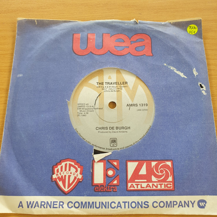 Chris De Burgh – The Traveller  - Vinyl 7" Record  (VG+)