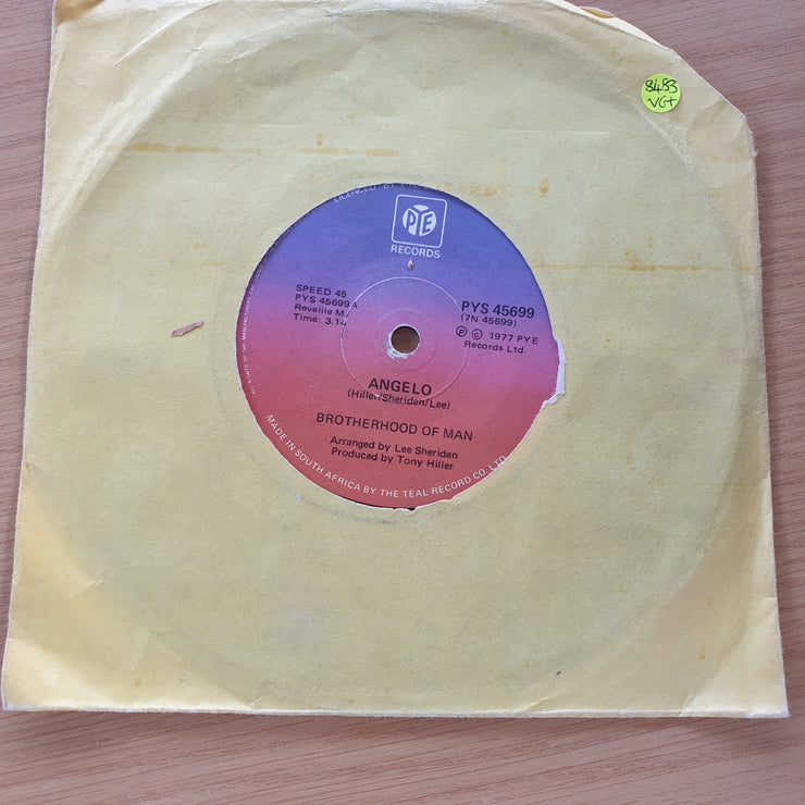 Brotherhood Of Man – Angelo  - Vinyl 7" Record (VG+)