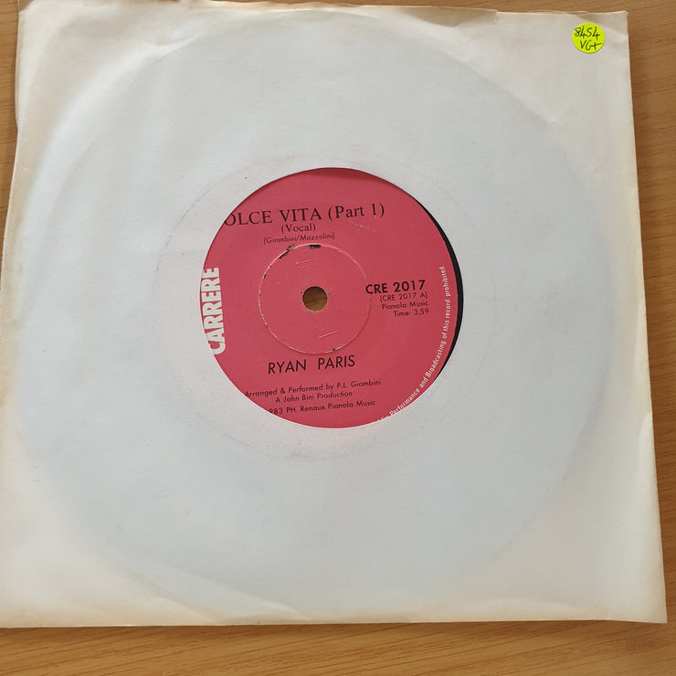 Ryan Paris – Dolce Vita - Vinyl 7" Record (VG+)