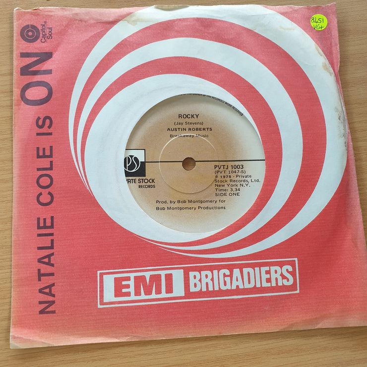 Austin Roberts – Rocky- 7” Record (VG+)  (MWA)