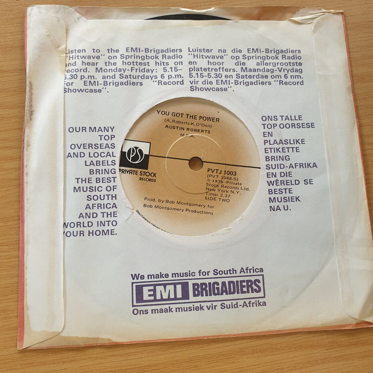 Austin Roberts – Rocky- 7” Record (VG+)  (MWA)