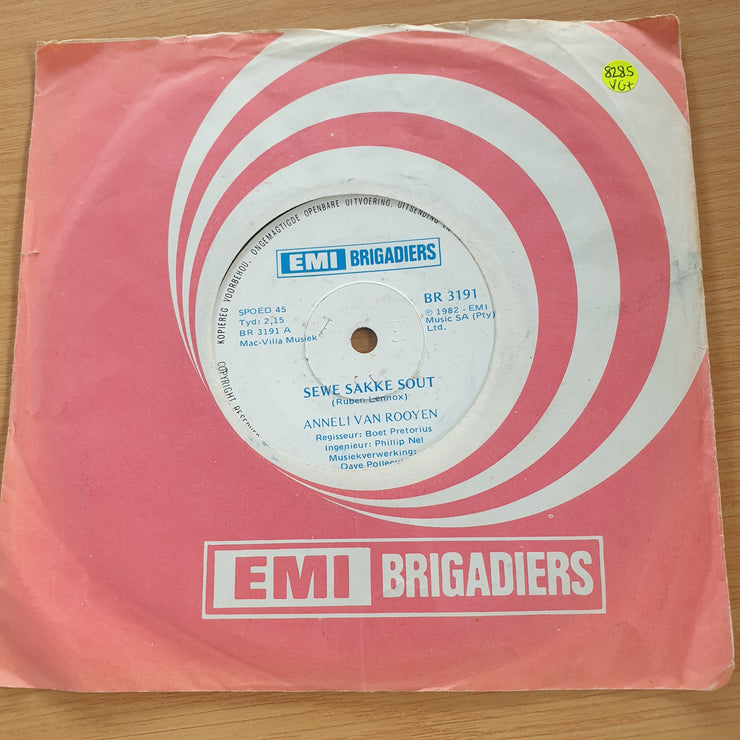 Anneli Van Rooyen - Sewe Sakke Sout - Amor - 7” Record (VG+)  (MWA)