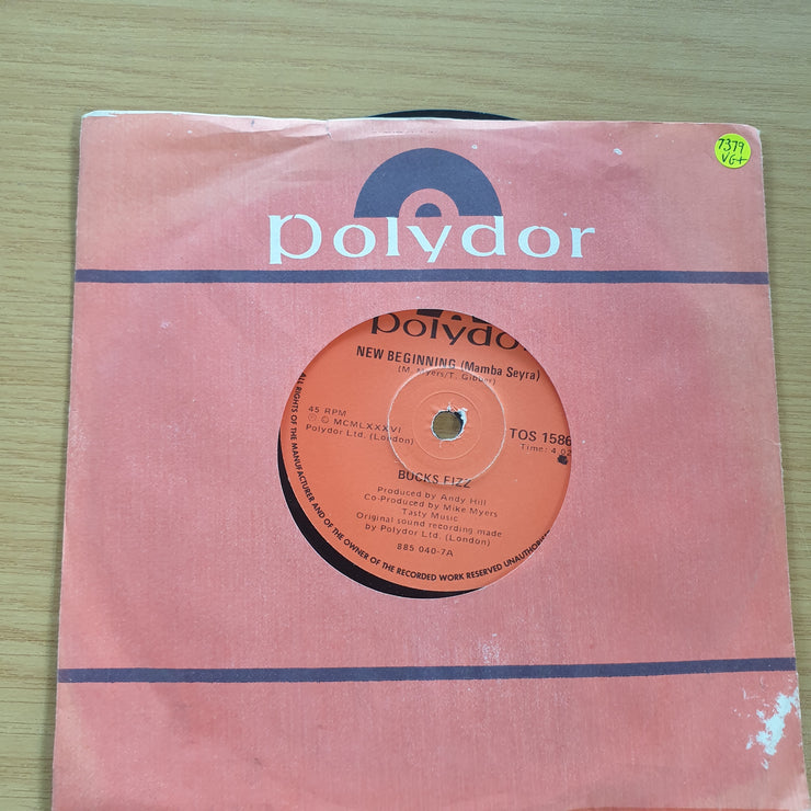 Bucks Fizz - New Beginning (Mamba Seyra) - In Your Eyes - 7” Record (VG+)  (MWA)