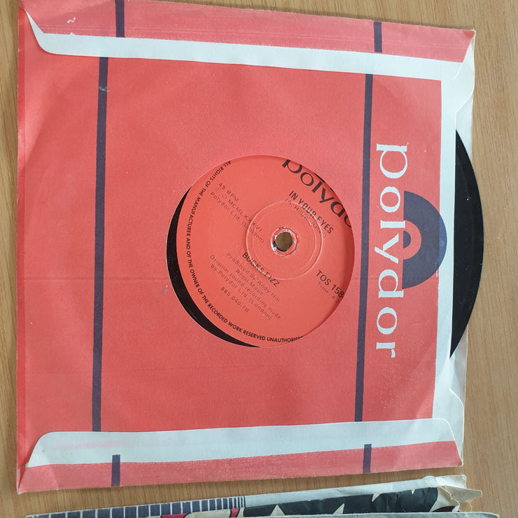 Bucks Fizz - New Beginning (Mamba Seyra) - In Your Eyes - 7” Record (VG+)  (MWA)