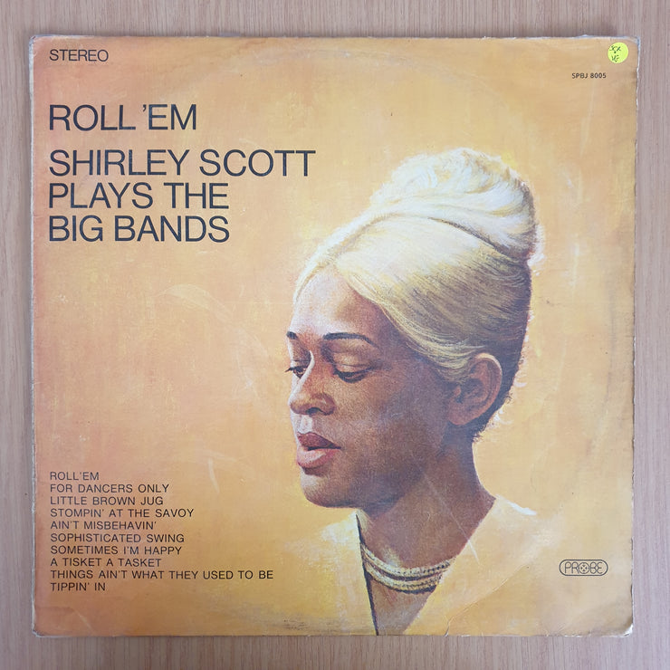 Shirley Scott – Roll 'Em: Shirley Scott Plays The Big Bands – Vinyl LP Record - Very-Good Quality (VG)  (verry)
