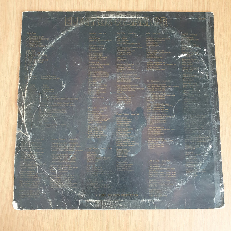 T. Rex - Electric Warrior - Vinyl LP Record - Very-Good- Quality (VG-) (minus)