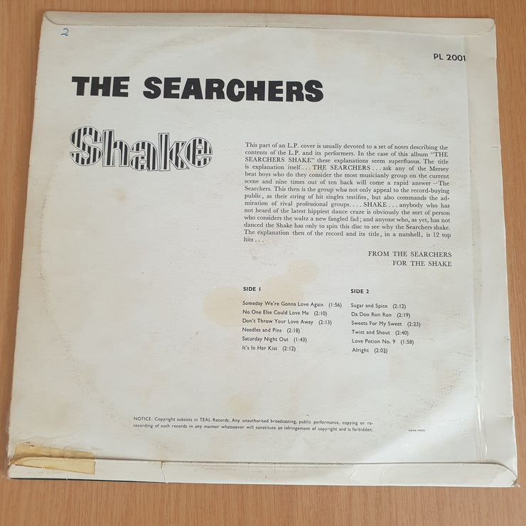 The Searchers ‎– Shake - Vinyl LP Record - Very-Good Quality (VG)