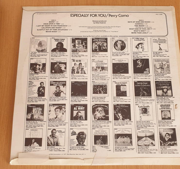 Perry Como – Especially For You – Vinyl LP Record  (VG-)