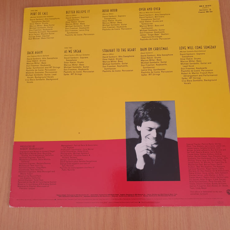 David Sanborn – As We Speak - Vinyl LP Record (VG+)