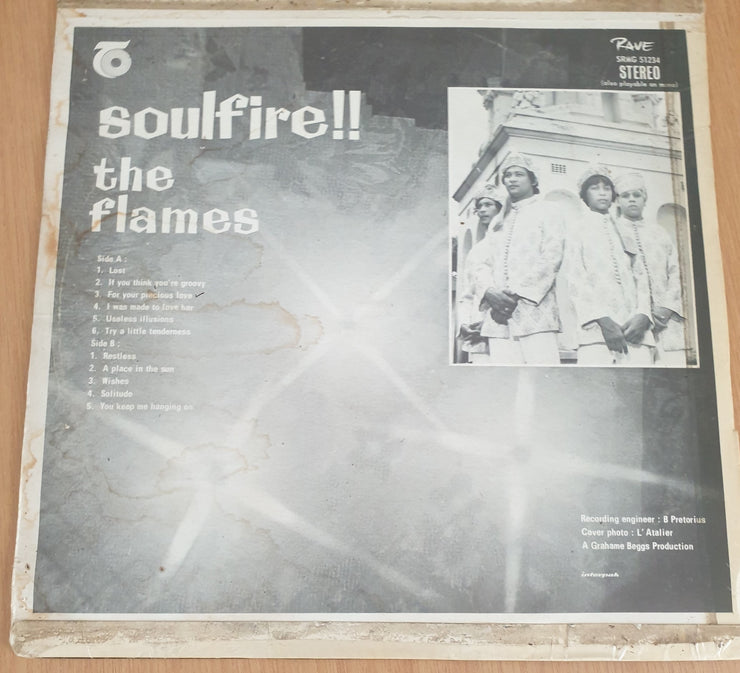 The Flames ‎– Soulfire!! (SRMG) - Vinyl LP Record  (VG+)