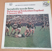 Springbokke teen die Britse - Barbarians op Twickenham Engeland 31 Jan 1970 Rugby - Vinyl LP Record (VG+)