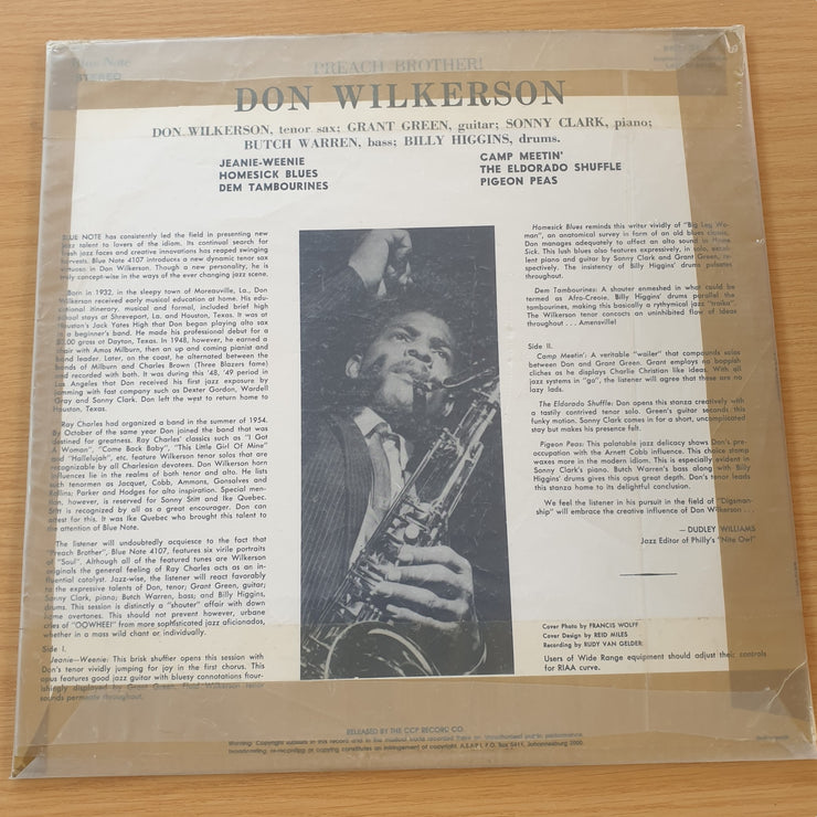 Don Wilkerson – Preach Brother! - Vinyl LP Record (VG+) (D)