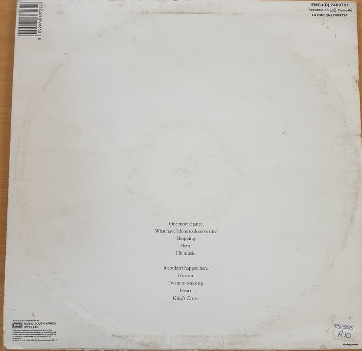 Pet Shop Boys – Actually – Vinyl LP Record  (VG-)