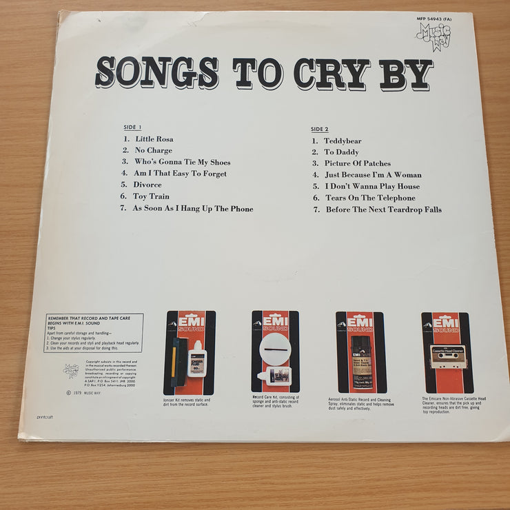 Songs to Cry By  – Vinyl LP Record (VG)