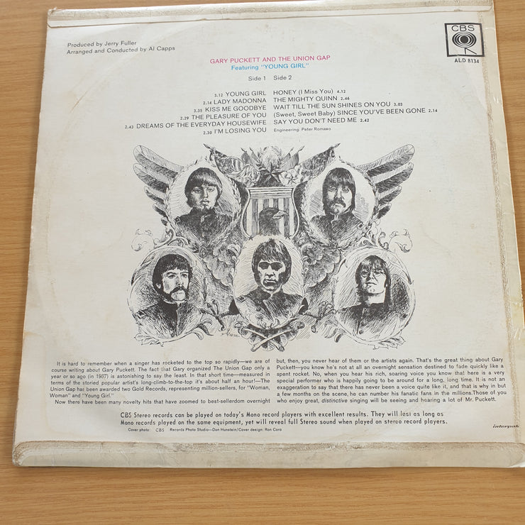 The Union Gap Featuring Gary Puckett – Young Girl – Vinyl LP Record  (VG-)