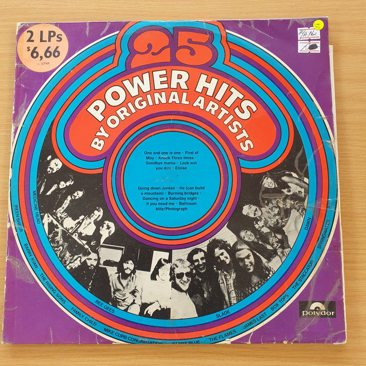 25 Power Hits by Original Artists - Vinyl LP Record  (VG-)