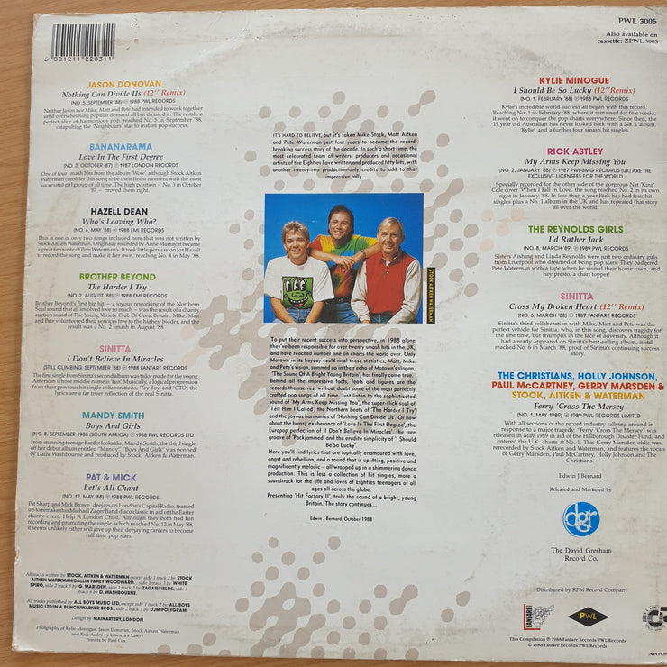 The Hit Factory - The Best Of Stock Aitken Waterman Vol 2 – Vinyl LP Record (VG+)