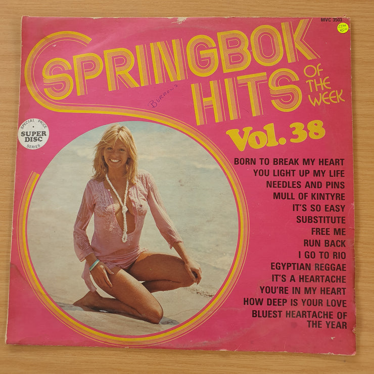 Springbok Hits of the Week - Vol 38 (Rhodesia) - Vinyl LP Record  (VG-)