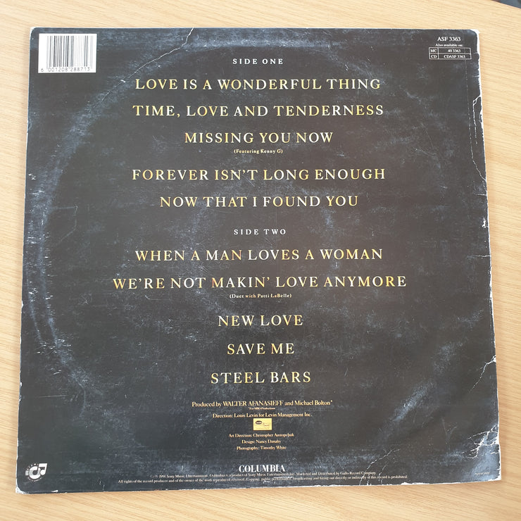 Michael Bolton – Time, Love & Tenderness – Vinyl LP Record (VG+)