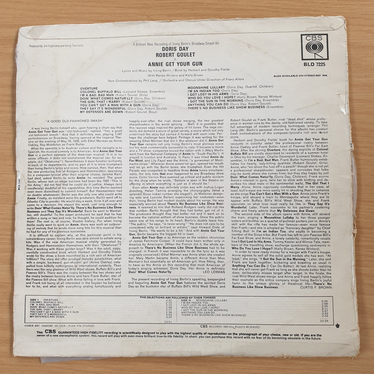 Annie Get Your Gun  - Doris Day, Robert Goulet – Vinyl LP Record (VG+)