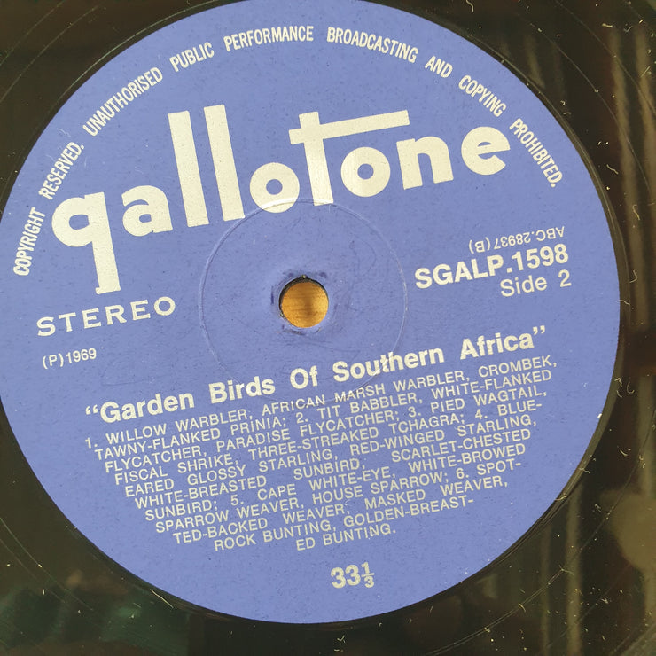 Garden Birds of Southern Africa - Anthony Walker - Vinyl LP Record - Very-Good+ Quality (VG+)