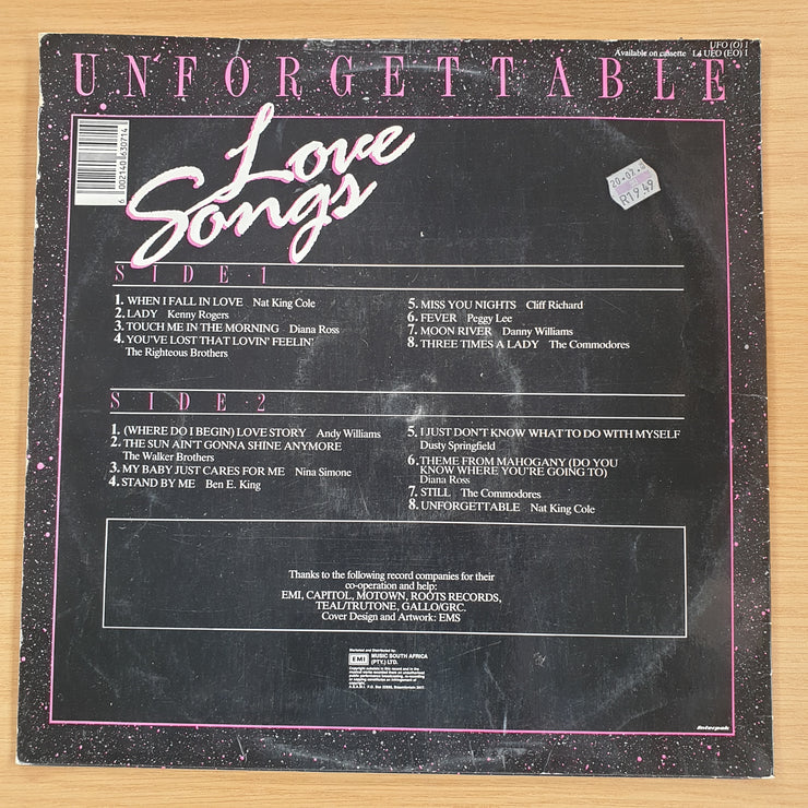 Unforgettable Love Songs - Vinyl LP Record (G)