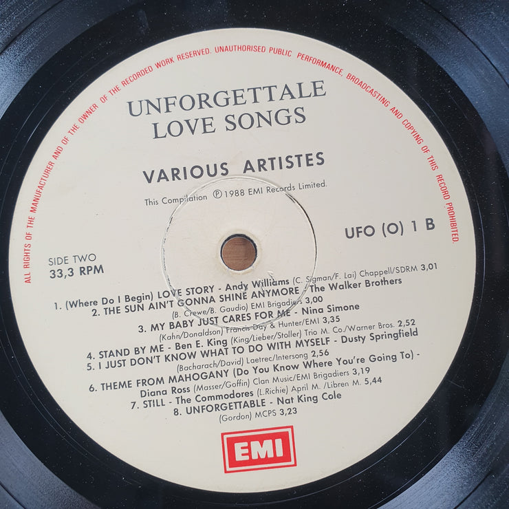 Unforgettable Love Songs - Vinyl LP Record (G)