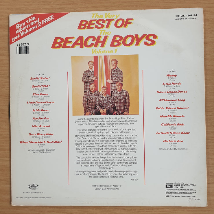 The Very Best Of The Beach Boys - Volume 1 - Vinyl LP Record - Very-Good+ Quality (VG+) (verygoodplus)