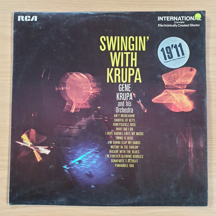 Gene Krupa And His Orchestra – Swingin' With Krupa - Vinyl LP Record (VG+)