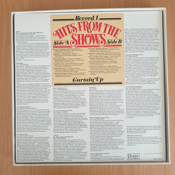 Hits from the Shows - 8 x Vinyl LP Record Box Set (VG+)