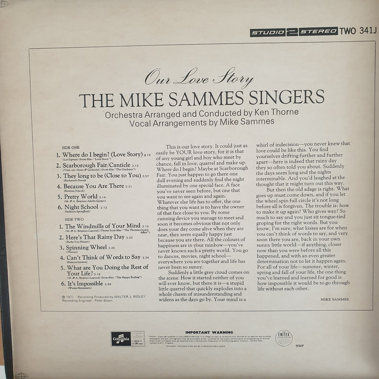 The Mike Sammes Singers - Our Love Story – 1x Vinyl LP Record Box Set  (VG+)  (B5)