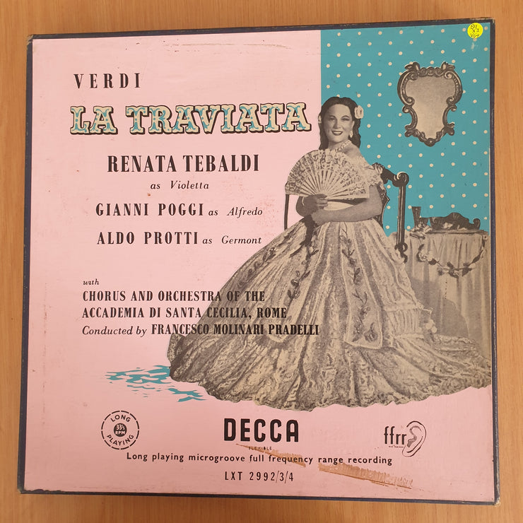 Verdi - La Traviata - Renata Tebaldi, Gianni Poggi, Aldo Protti – 3 x Vinyl LP Record Box Set (VG+) (B9)