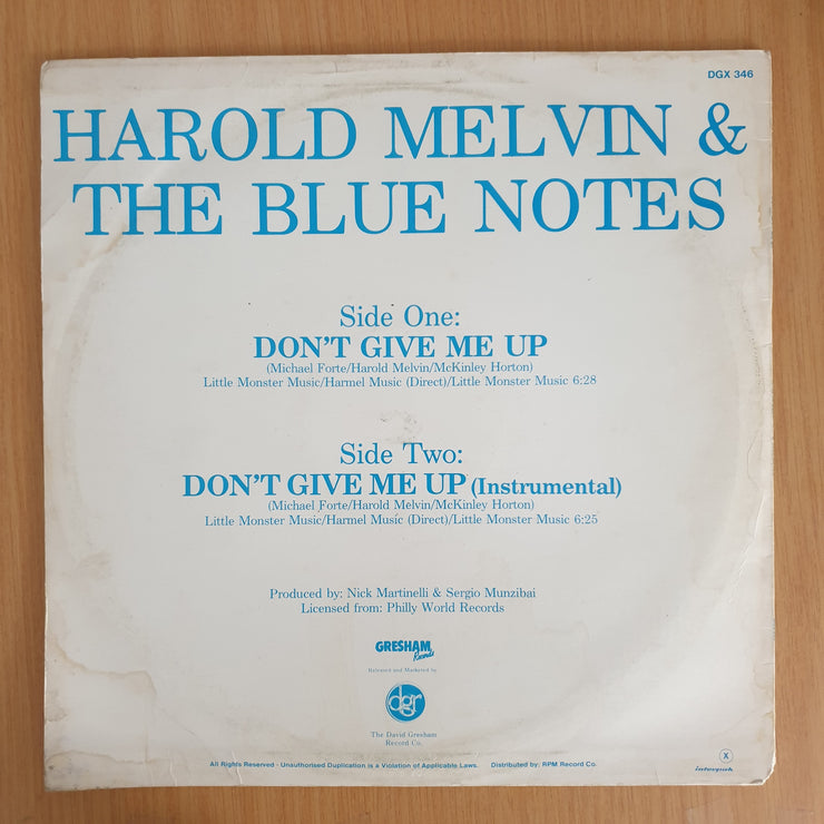 Harold Melvin & The Blue Notes – Don't Give Me Up - Vinyl LP Record (VG+)