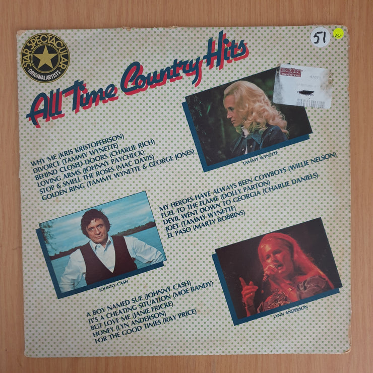 All Time Country Hits - Original Artists  - Vinyl LP Record (VG+)
