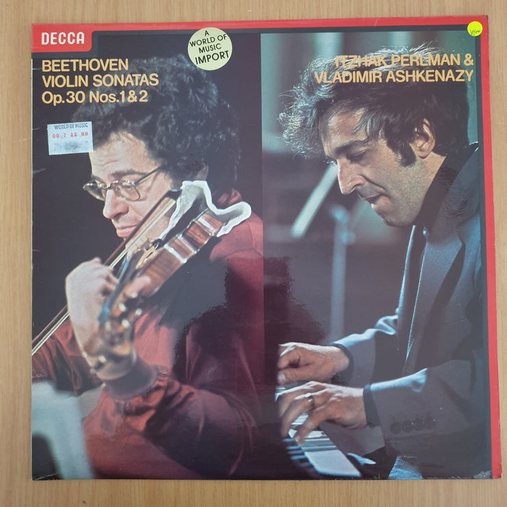 Beethoven-  Itzhak Perlman, Vladimir Ashkenazy – Violin Sonatas op. 30 Nos. 1 & 2 – Vinyl LP Record (VG+)