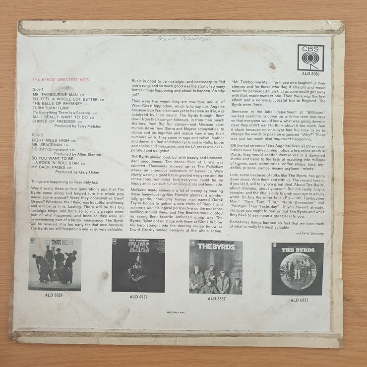 The Byrds – Greatest Hits – Vinyl LP Record  (VG-)