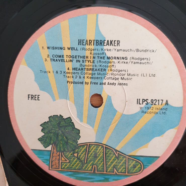Free ‎– Heartbreaker -  Vinyl LP Record - Very-Good+ Quality (VG+)