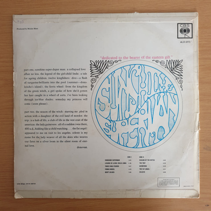 Donovan – Sunshine Superman - Vinyl LP Record (VG)