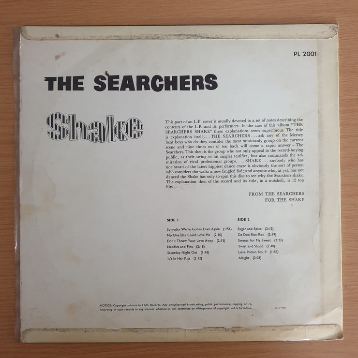 The Searchers ‎– Shake - Vinyl LP Record (VG+)