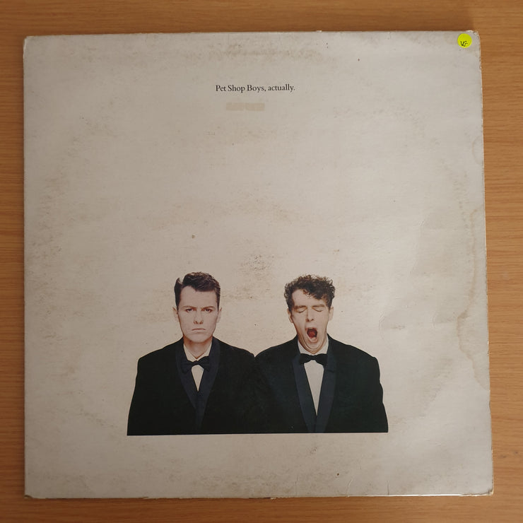 Pet Shop Boys – Actually  - Vinyl LP Record (VG)